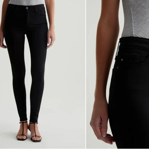 AG MID RISE SKINNY JEANS - BLACK - 👖VERY SOFT - Picture 5 of 13